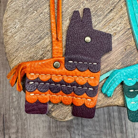 Portland Leather Pinata Tassel Set of 2 Llama Bag Charm NEW FAST SHIP - Picture 3 of 6